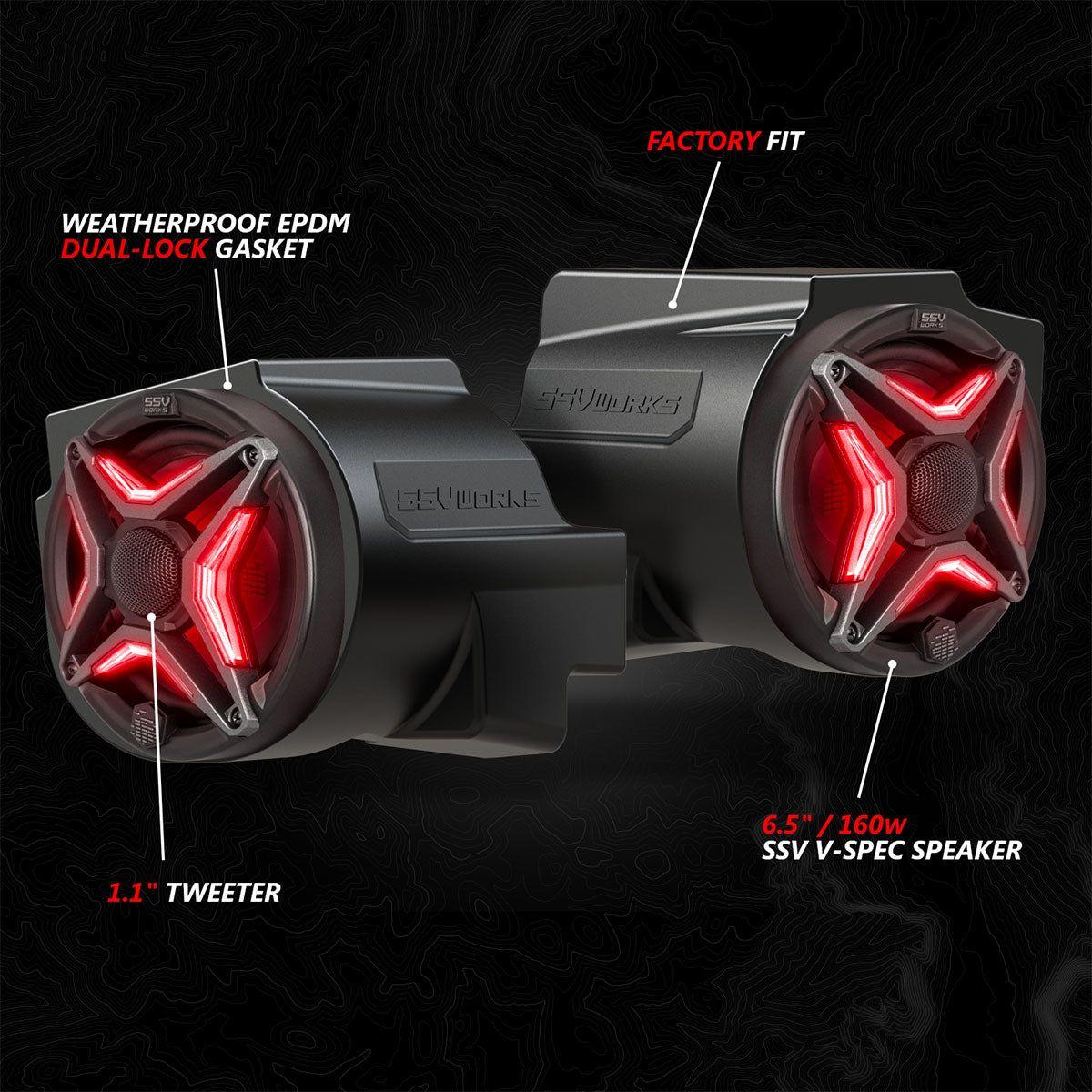 Polaris RZR Pro Series Phase-3 V-Spec 3-Speaker 1400watt System with JVC | SSV Works