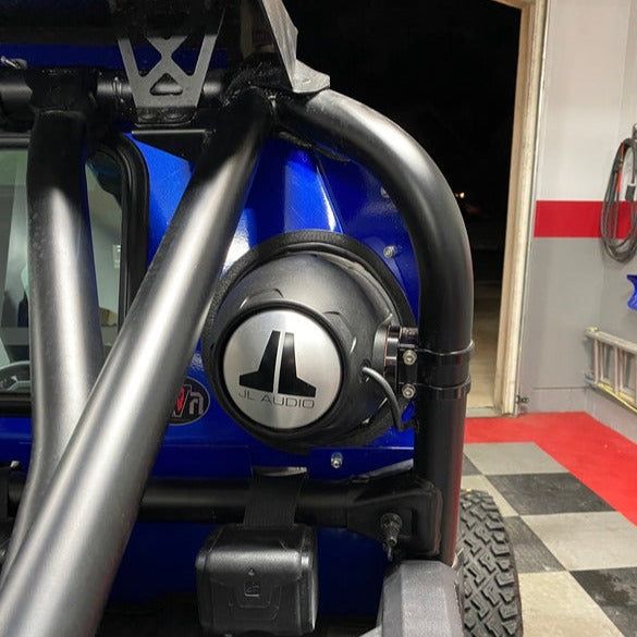 Polaris RZR Turbo S Rear Windshield with Speaker Cut-Out | Dirt Warrior Accessories