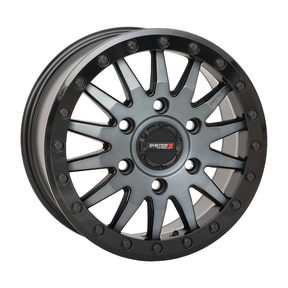 Can Am Maverick R SB-8 Beadlock Wheel (Matte Brushed Grey) / Sand Tires Unlimited Package