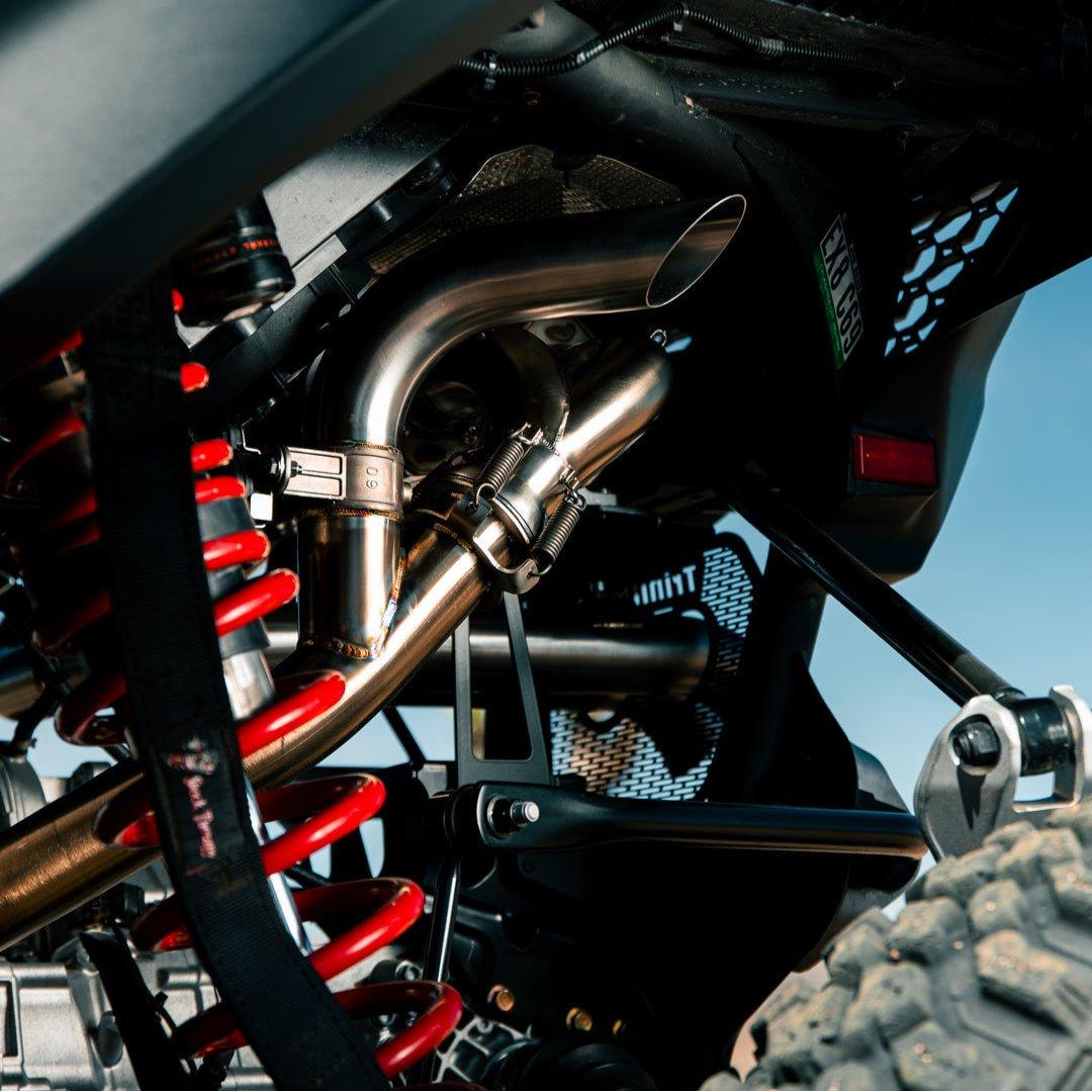 Can Am Maverick R Sidepiece Valved Head Pipe | Trinity Racing