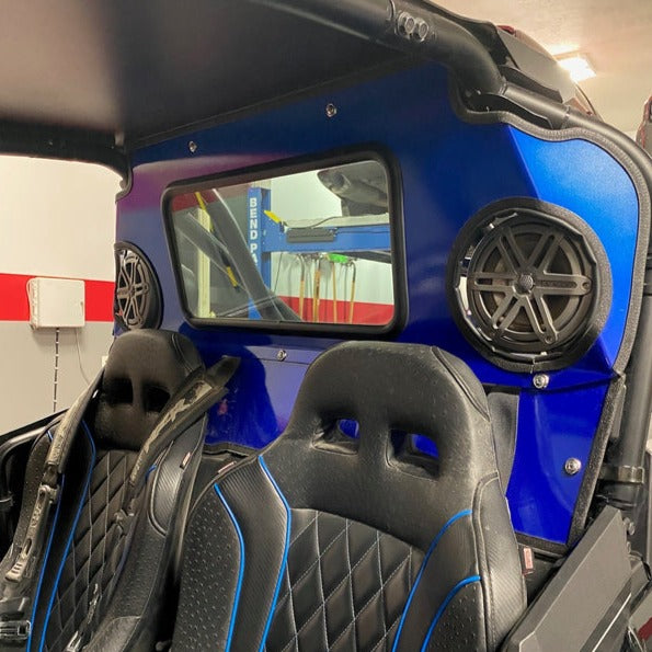 Polaris RZR Turbo S Rear Windshield with Speaker Cut-Out