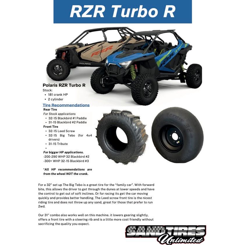 Blackbird Pro 32" Rear Sand Tire | Sand Tires Unlimited