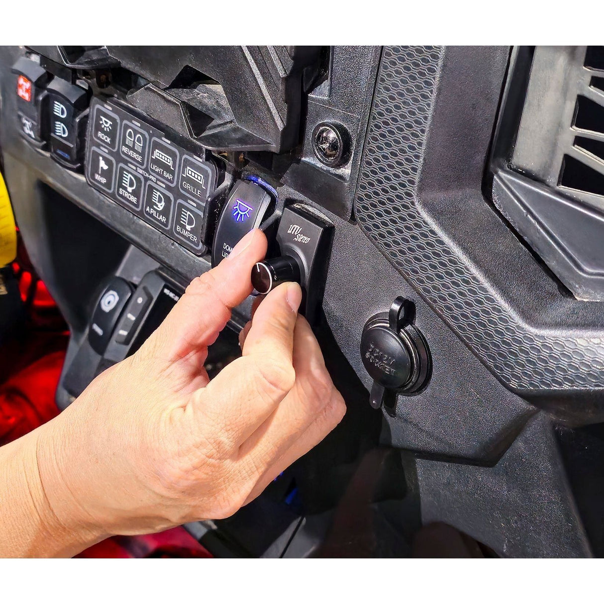 Rocker Switch Bass Knob Control | UTV Stereo