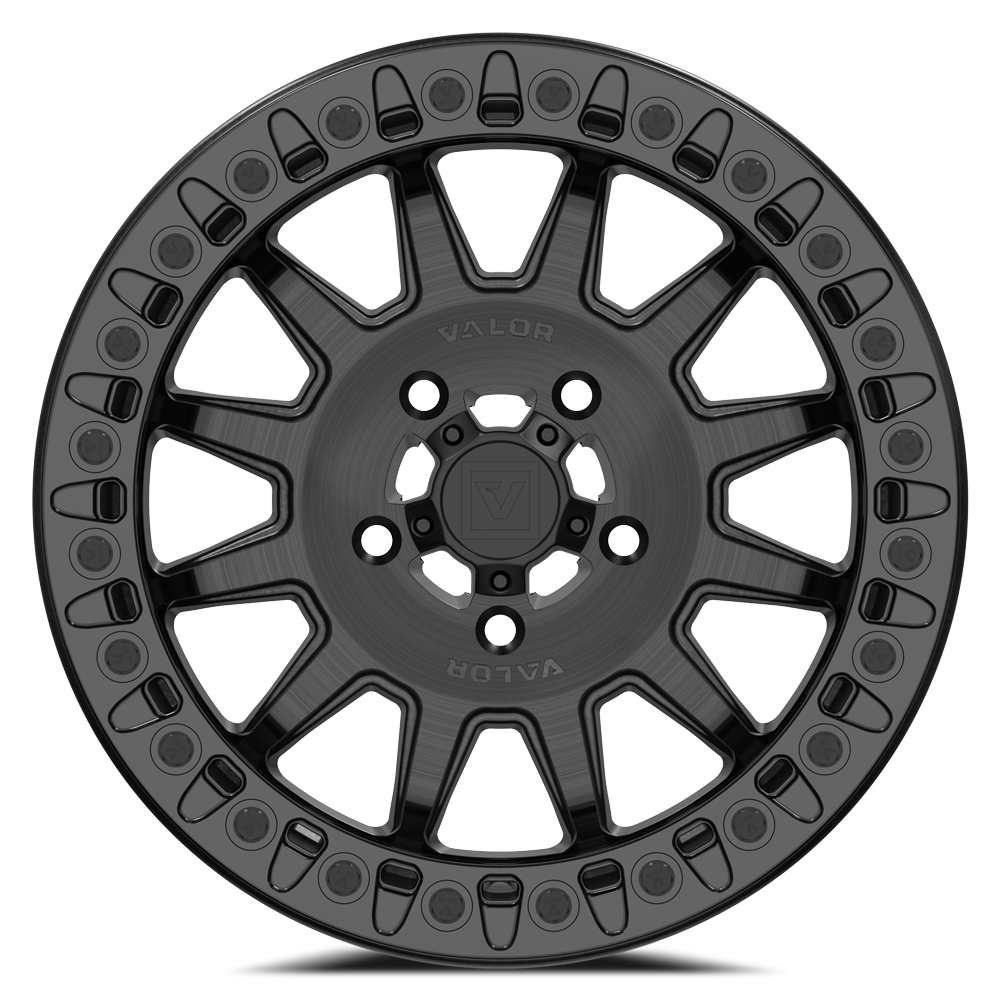 V09 Beadlock Wheel (Brushed Charcoal) | Valor Offroad