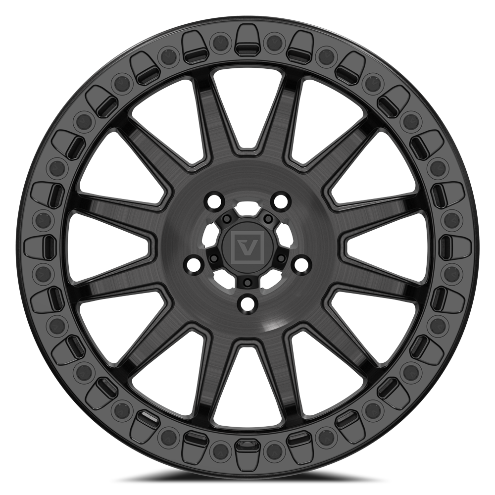 V09 Beadlock Wheel (Brushed Charcoal) | Valor Offroad