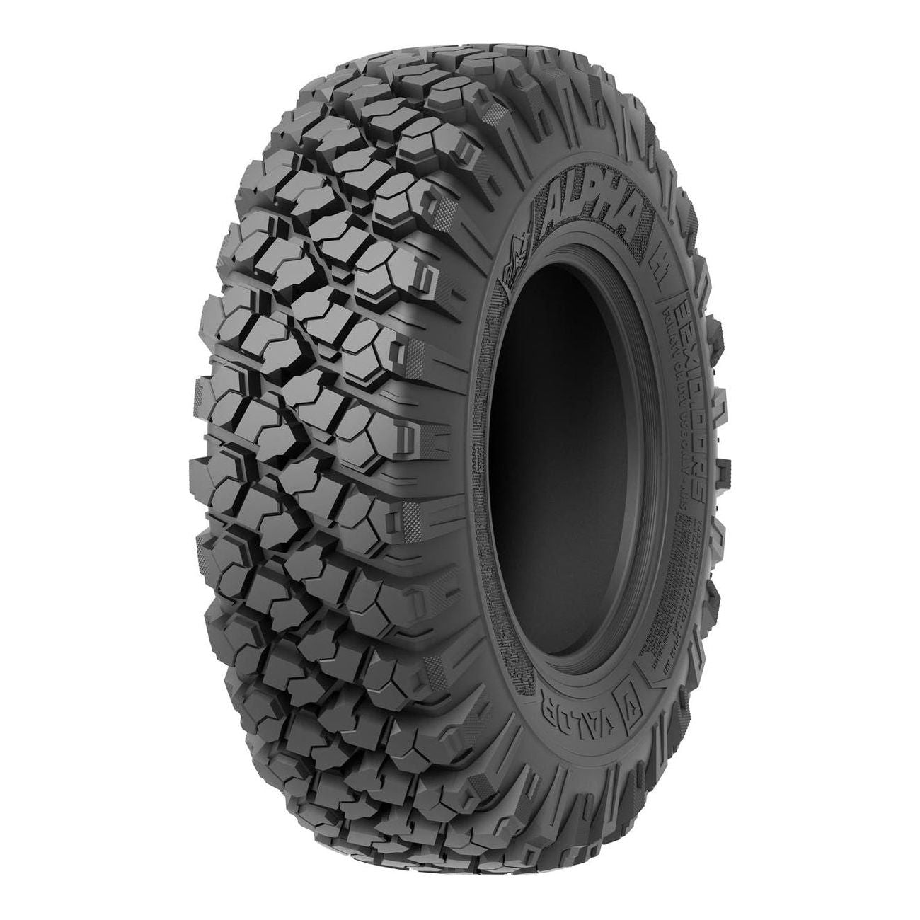 Alpha V07 (Graphite) Wheel & Tire Package | Valor Offroad