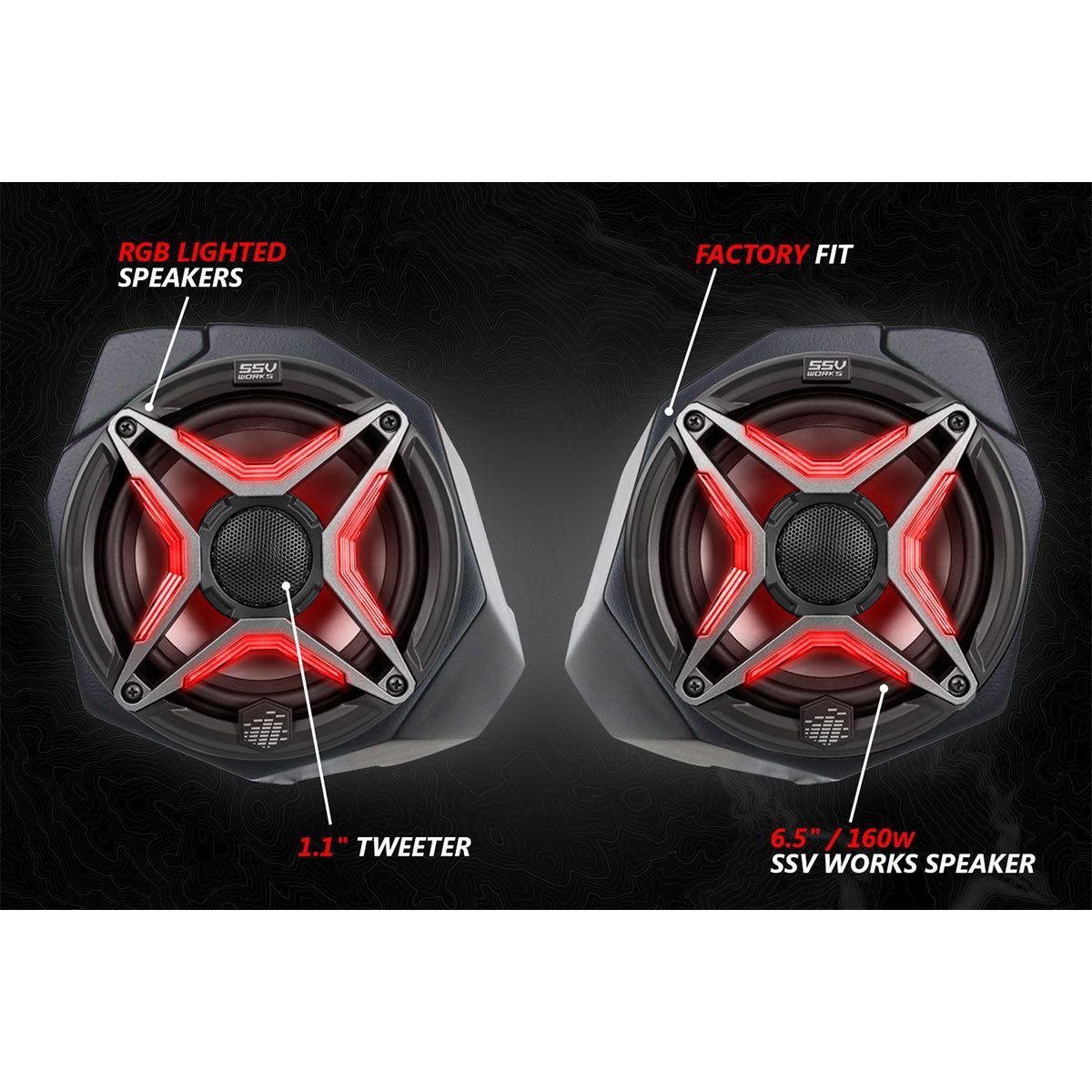 Polaris Ranger XP 1000 6.5" Front Speaker Pods | SSV Works