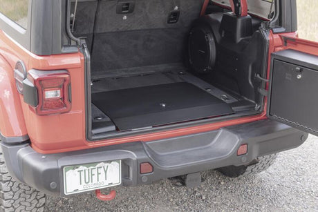 Tuffy Products In-Floor Locking Cargo Lid for 2018-2024 Jeep Wrangler JL, 4-Door - Black