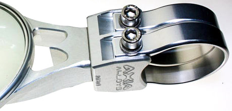 AXIA MODCSM-C 4.0-Inch Round Silver Side Mirror with Dual Clamps for Cars and Trucks