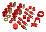 Energy Suspension 4.18117R Hyper-Flex Master Bushing Set for 1997-2001 Ford Escort & ZX2, Red