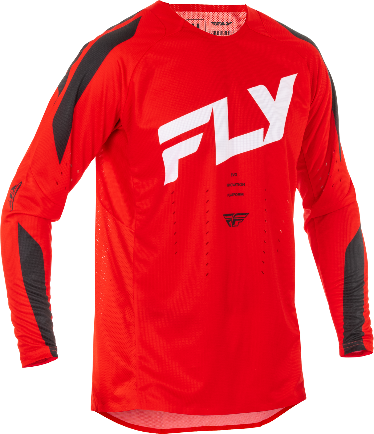 Fly Racing Evolution DST Jersey Red/White/Black XL - Bike Riding Jersey with Advanced Ventilation for Mountain and Road Bikes