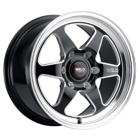 Weld S156 17x7 Ventura 6 Drag Wheel - Gloss Black Finish, 6x139.7 Bolt Pattern, ET0 Offset