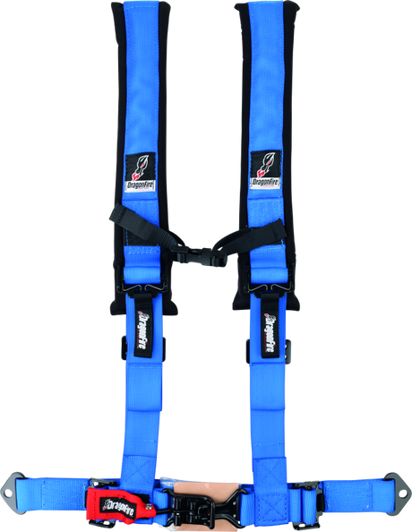 DragonFire Racing H-Style 4-Point Harness with 2-Inch Buckle for UTVs - Blue