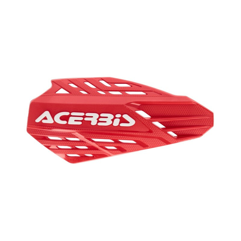 Acerbis Linear Vented Handguard - Red/White for Off-Road Motorcycles and Powersports Vehicles