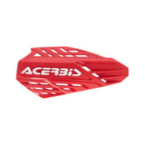 Acerbis Linear Vented Handguard - Red/White for Off-Road Motorcycles and Powersports Vehicles
