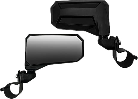 SPIKE Side Mirrors 1.825 - 2.0 Inch Fitment with Adjustable Folding and Wide Viewing Surface