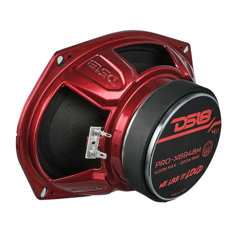 DS18 PRO-X694BM 6x9 Inch 275 Watt RMS 4 Ohm Mid-Range Bullet Loudspeakers for Car Audio