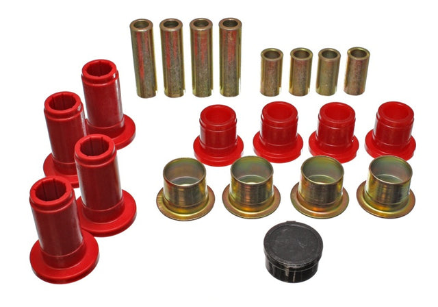 Energy Suspension 5.3124R Front and Rear Control Arm Bushing Set for Dodge Ram 1500, 2500, 3500 (1994-2001) – Red Polyurethane