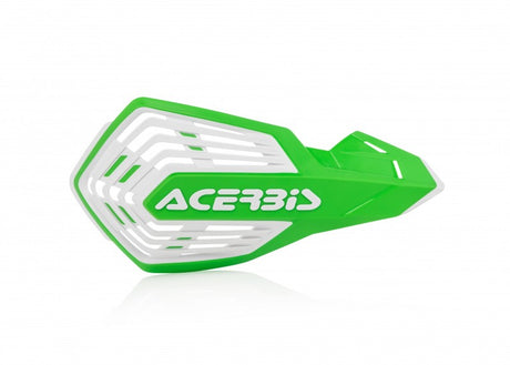 Acerbis X-Force Handguard - Green/White for Off-Road Motorcycles and Dirt Bikes