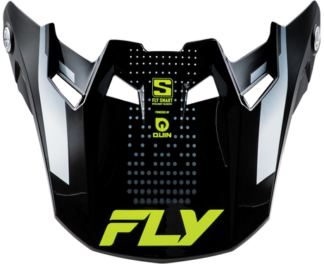 Fly Racing Formula S Carbn Protocol Visor Black Carbon with Grey and Hi-Vis Accents for Motorcycle Helmets (Medium/Large)