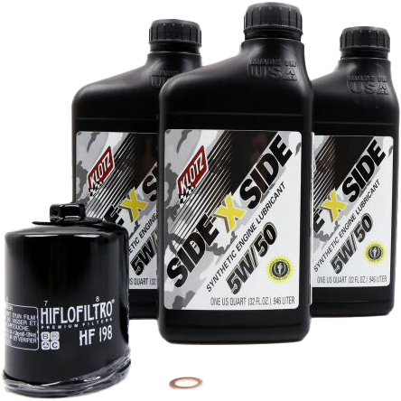 Klotz Sidexside Oil Change Kit 5W50 with Oil Filter for Polaris RZR 900, XP 1000 and EPS Models