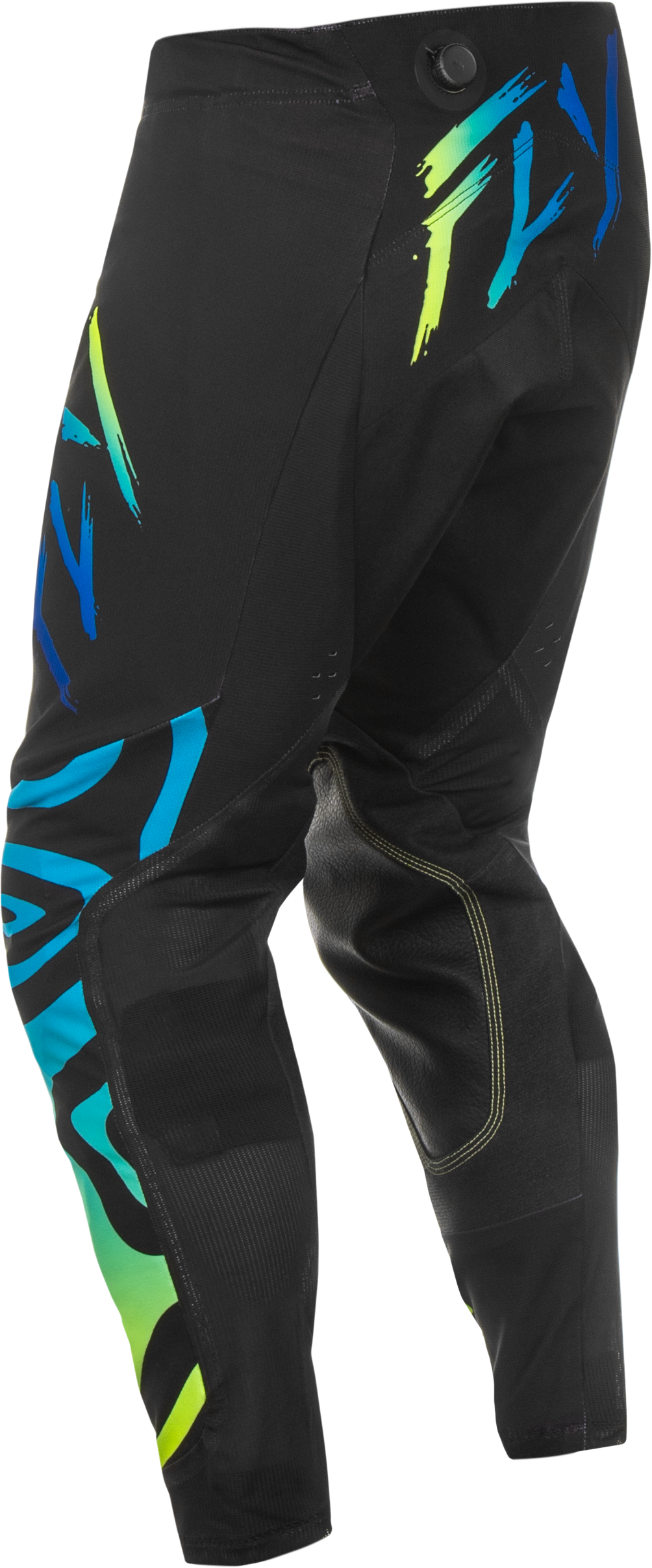 Fly Racing Evolution DST Zen Pants Black/Blue/Hi Vis Size 34 for Motocross and Off-Road Vehicles