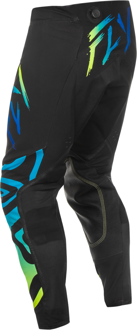 Fly Racing Evolution DST Zen Pants Black/Blue/Hi Vis Size 28 – Durable Motocross Riding Pants with Advanced Ventilation and Custom Fit