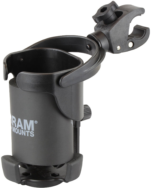 RAM Large Cup Holder with Claw Mount – Universal Marine-Grade Aluminum Mount for Recreational Vehicles