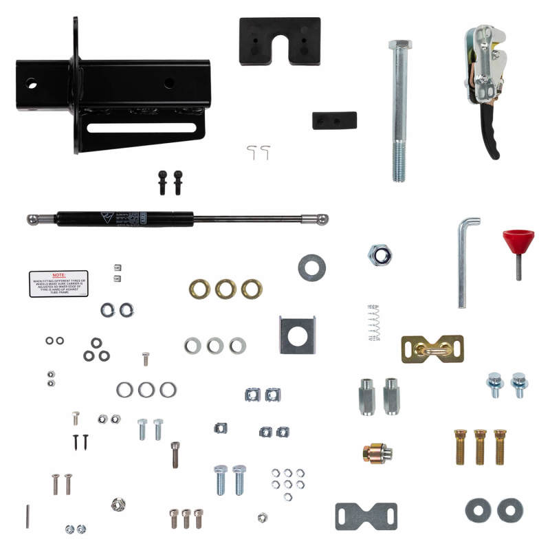 ARB W/Carrier Rstb Lhs Blk 80 Series - Heavy Duty Swingaway Spare Tire Carrier for Toyota Land Cruiser and Lexus LX450