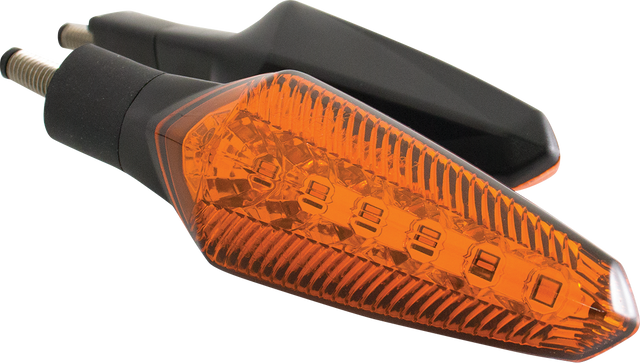 KOSO Nuovo LED Turn Signals with Amber Lens - Compatible with Honda Civic 2016-2021, Yamaha YZF-R3 2015-2023, Kawasaki Ninja 400 2018-2022