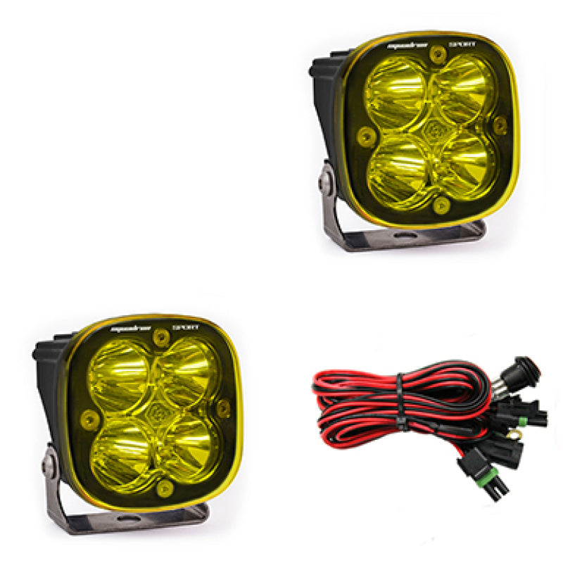 Baja Designs Squadron Sport Work/Scene Pair LED Light Pods - Amber, Part #557816
