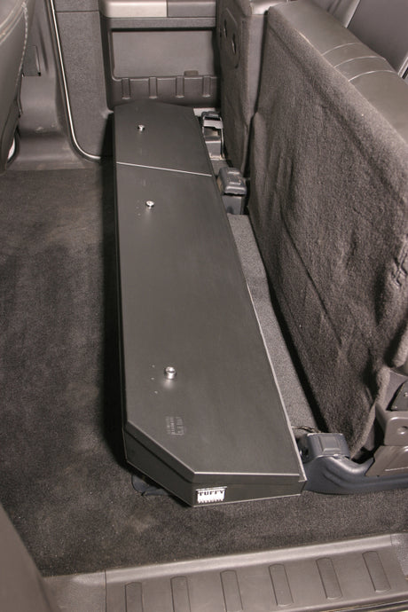 Tuffy Products Underseat Lockbox for 2003-2016 Ford F-250/F-350/F-450 Super Duty Crew Cab – Secure Steel Storage with Pry-Guard Locking System