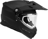 Fly Racing Trekker CW Solid Helmet with Electric Shield - Matte Black, Medium (Part #73-31366M)