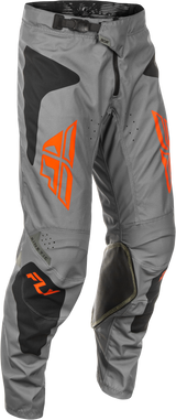 Fly Racing Kinetic Sym Offroad Riding Pants – US 28, Grey/Orange/Black, Designed for Comfort and Durability