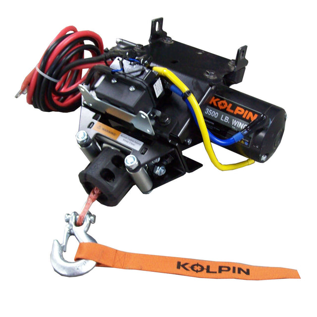 KOLPIN Quick Mount Winch 3500 Steel with Synthetic Rope for Honda TRX420 Rancher 4x4 ATV/UTV