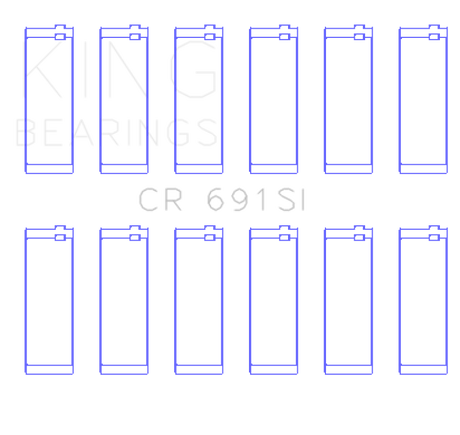 King Engine Bearings Ford V-6 183. (Size +0.75mm) Connecting Rod Bearing Set