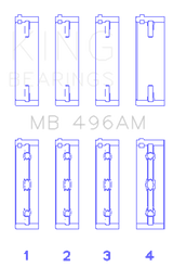 King Engine Bearings Mazda Kl V6 (Size +0.25mm) Main Bearing Set
