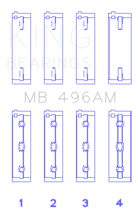 King Engine Bearings Mazda Kl V6 (Size +0.25mm) Main Bearing Set