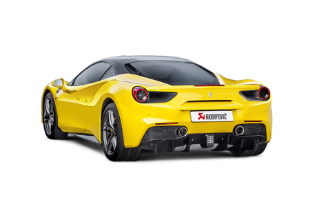 Akrapovic Slip-On Line Exhaust for Ferrari 488 GTB & Spider (Titanium with Carbon Tips) - Part MTP-FE488H
