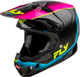 Fly Racing Youth Formula CC Underglow Helmet Black, Pink & Blue - Fits Youth Motorcycles and Off-Road Vehicles