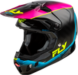 Fly Racing Formula CC Underglow Helmet Black/Pink/Blue Medium for Motocross and Off-Road Bikes