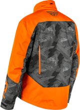 Fly Racing Snx Pro Jacket Orange/Black XL - Waterproof Snowmobile Jacket with Thermal Liner and Safety Features
