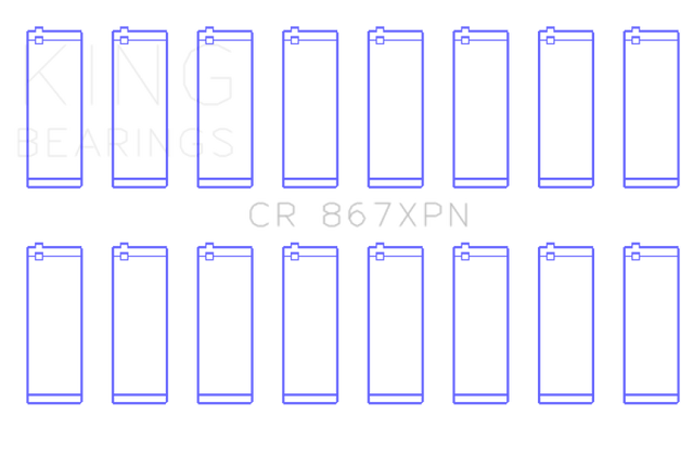 King GM 265CI 4.3L V8/283CI 4.7L V8/302CI 5.0L V8 (Size STD) Tri-Metal Performance Rod Bearing Set