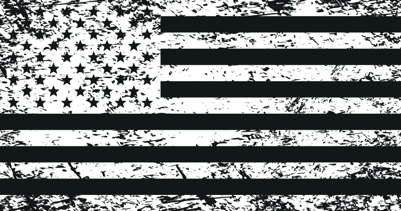 DragonFire Racing Tattered American Flag Whip Flag - Powersports Accessory