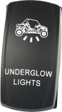 OPEN TRAIL SM106-024 UnderGlow Lighting LED Switch with Dual Amber Illumination for Jeep, Truck, SUV