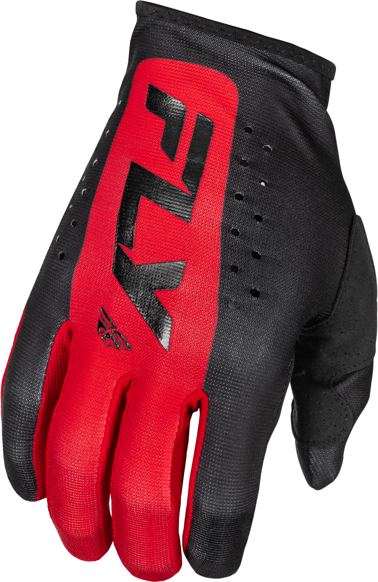 Fly Racing Lite Gloves Black/Red for Offroad Motorcycles, Size Small