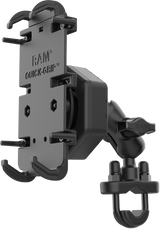 RAM Quick Grip XL Phone Mount with Vibe-Safe & U-Bolt Base for Select Vehicles