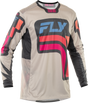 Fly Racing Lite Vice Jersey for Motocross - Light Grey/Pink/Coral, Size 2X