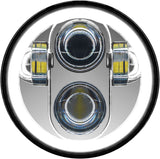 PATHFINDER HD5MCH 5 3/4 Inch LED Headlight with Full Halo Chrome - Fits 1997-2006 Ford F-150, 1999-2007 Ford Super Duty, and more