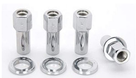 Weld Open End Lug Nuts with Centered Washers, 1/2 Inch - Right Hand Thread, Pack of 4